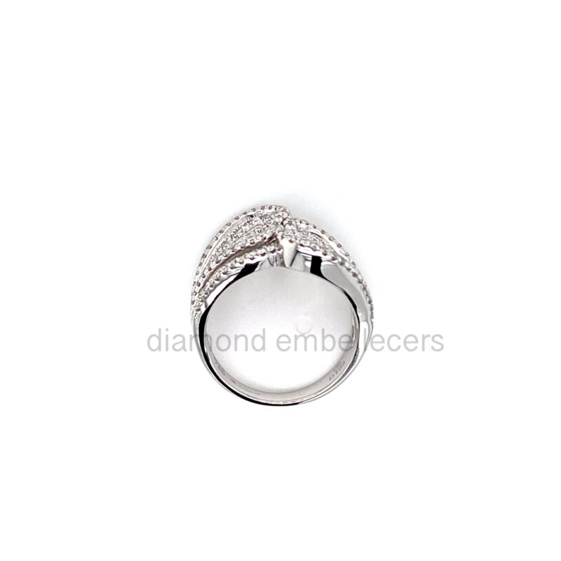 18K White Gold 1.40ct Round Natural Diamonds Ring