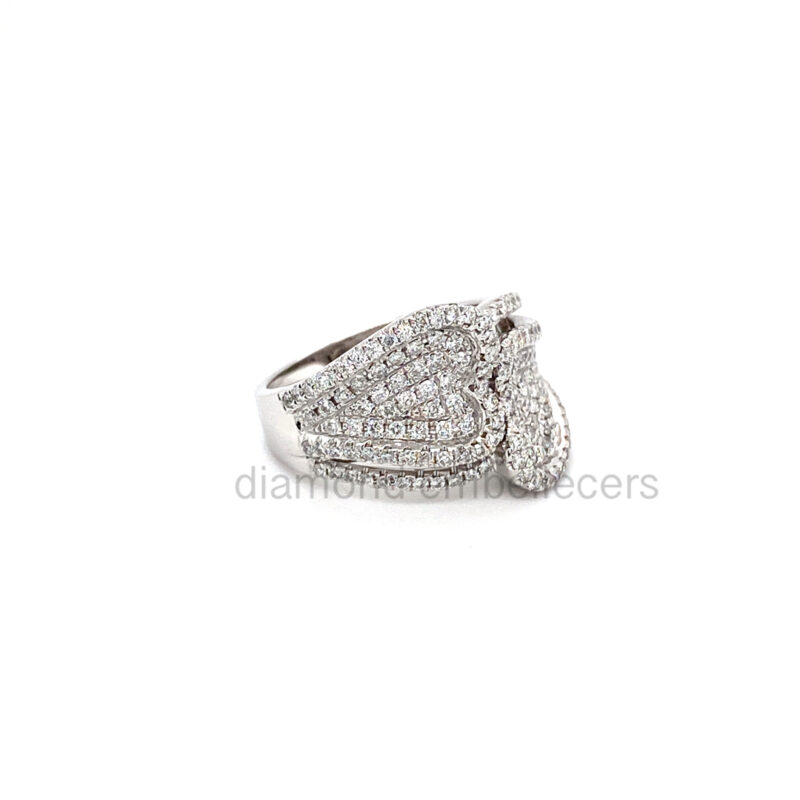 18K White Gold 1.40ct Round Natural Diamonds Ring