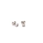 White-Gold-Stud-Earrings