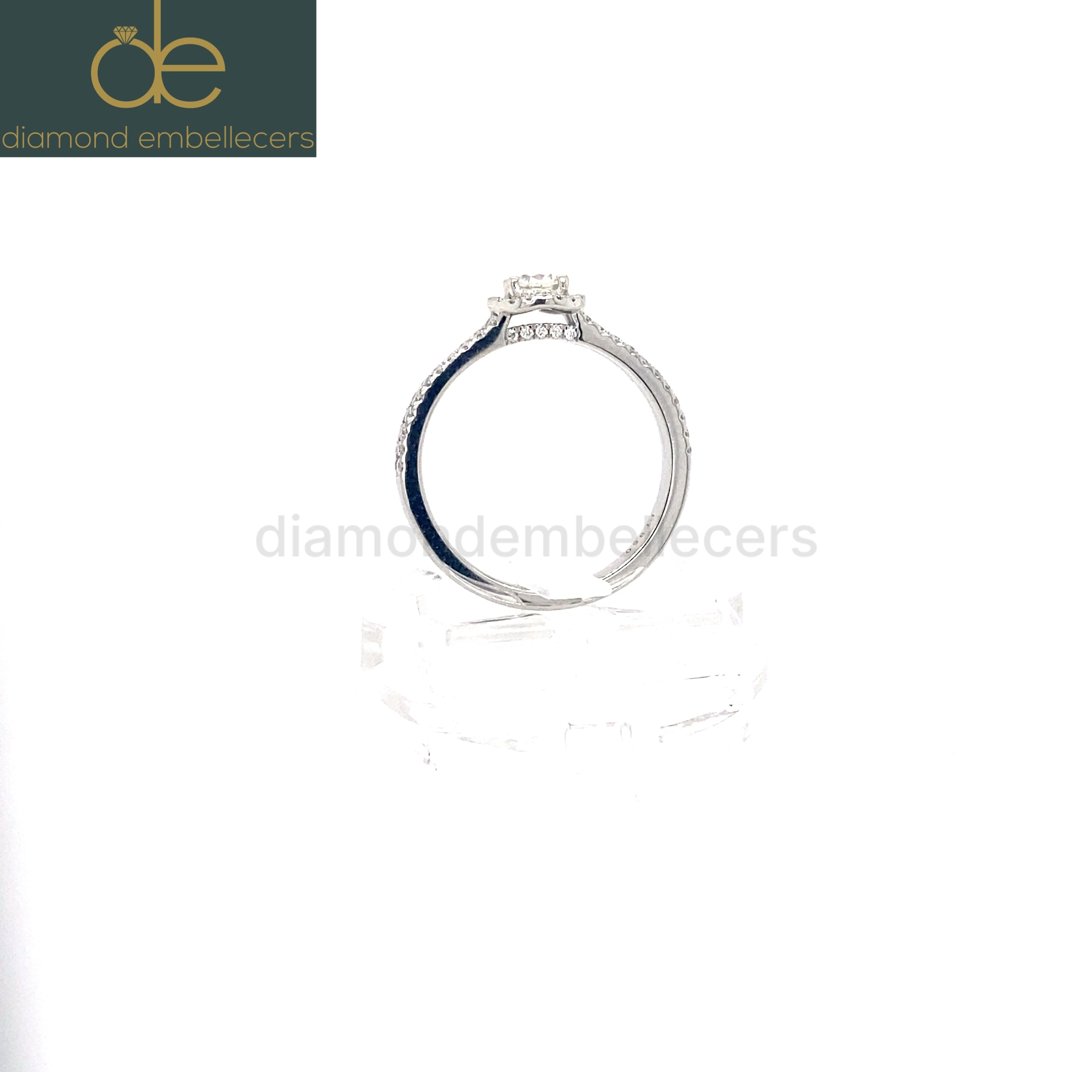 Platinum Natural Round Brilliant Diamond Ring - Image 4