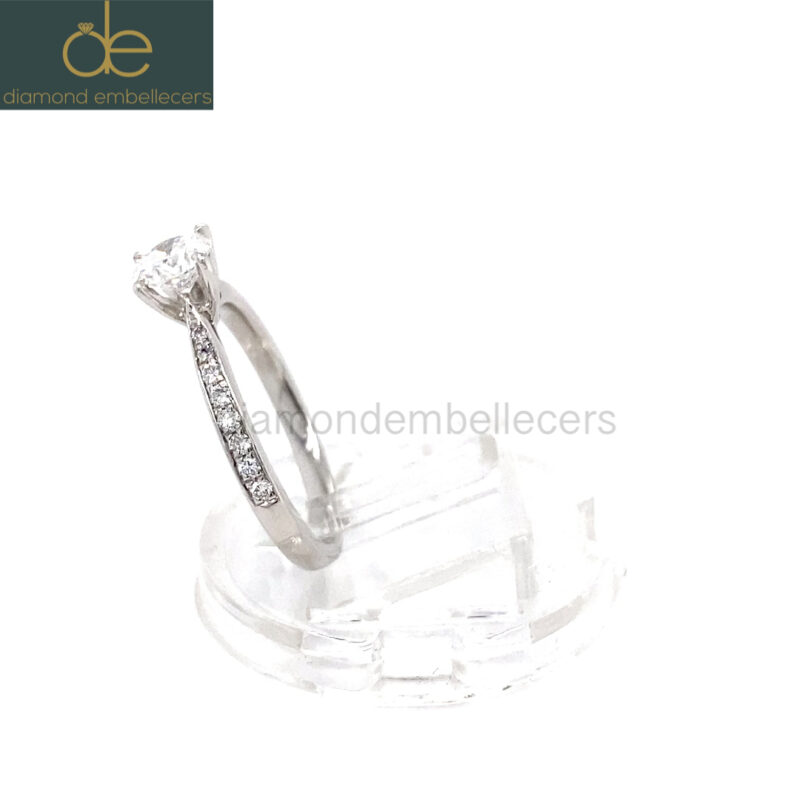 Platinum Round Brilliant 0.52ct Diamond Ring