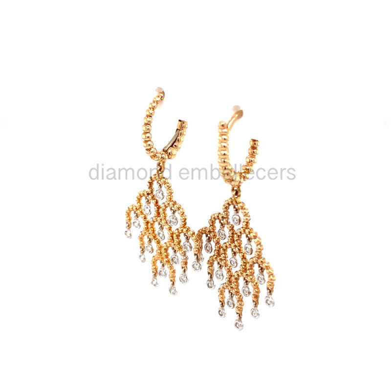 18K Rose Gold 0.36ct Diamond Drop Earring