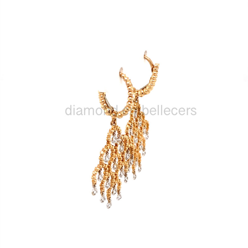 18K Rose Gold 0.36ct Diamond Drop Earring