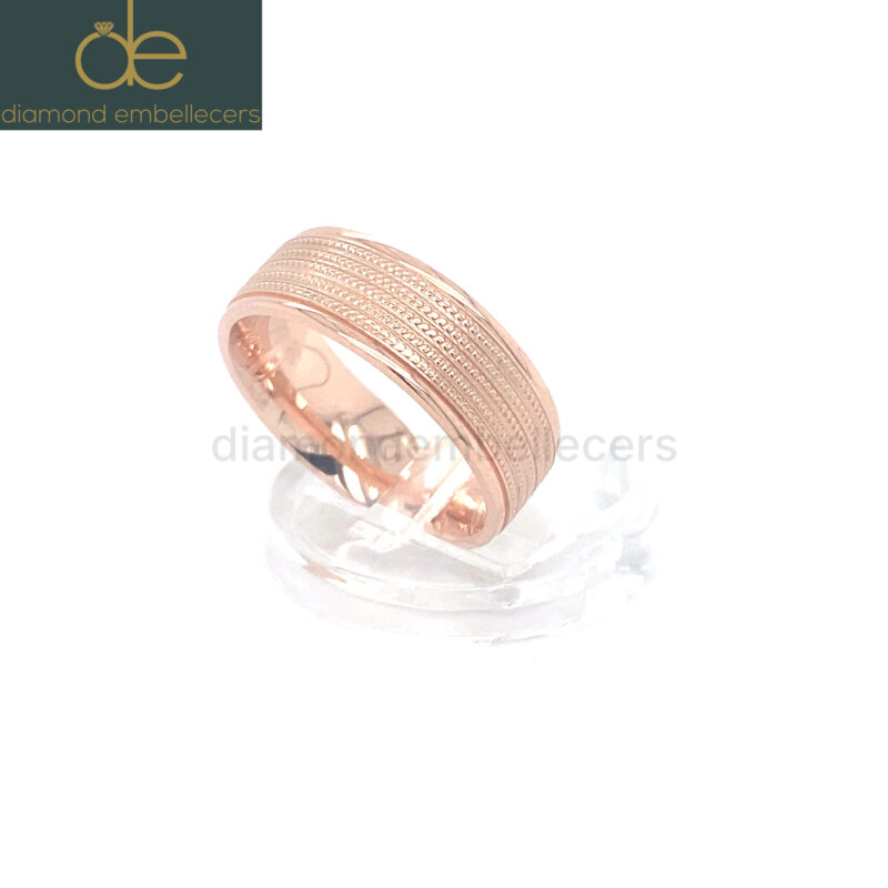 Rose Gold Milgrain Ring