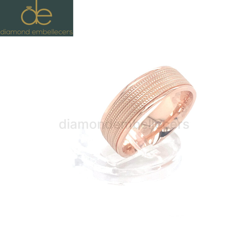 Rose Gold Milgrain Ring