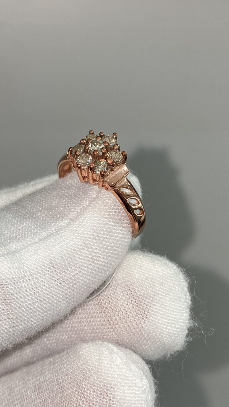 Rose Gold Natural Round Brilliant 0.50ct Diamond Ring