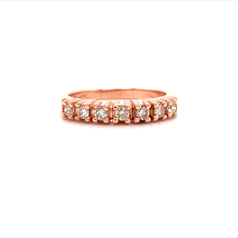 Rose Gold 0.33ct Natural Round Brilliant Diamond Ring