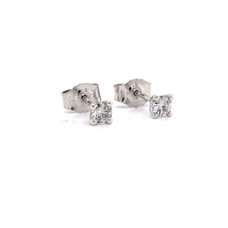 18K White Gold 0.34ct Diamond Stud Earring