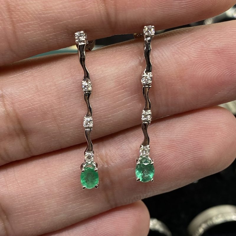 White-Gold-Diamond-Drop-Earring