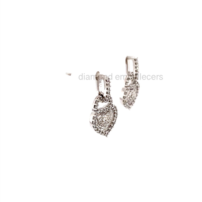 White Gold Diamond Drop Earring