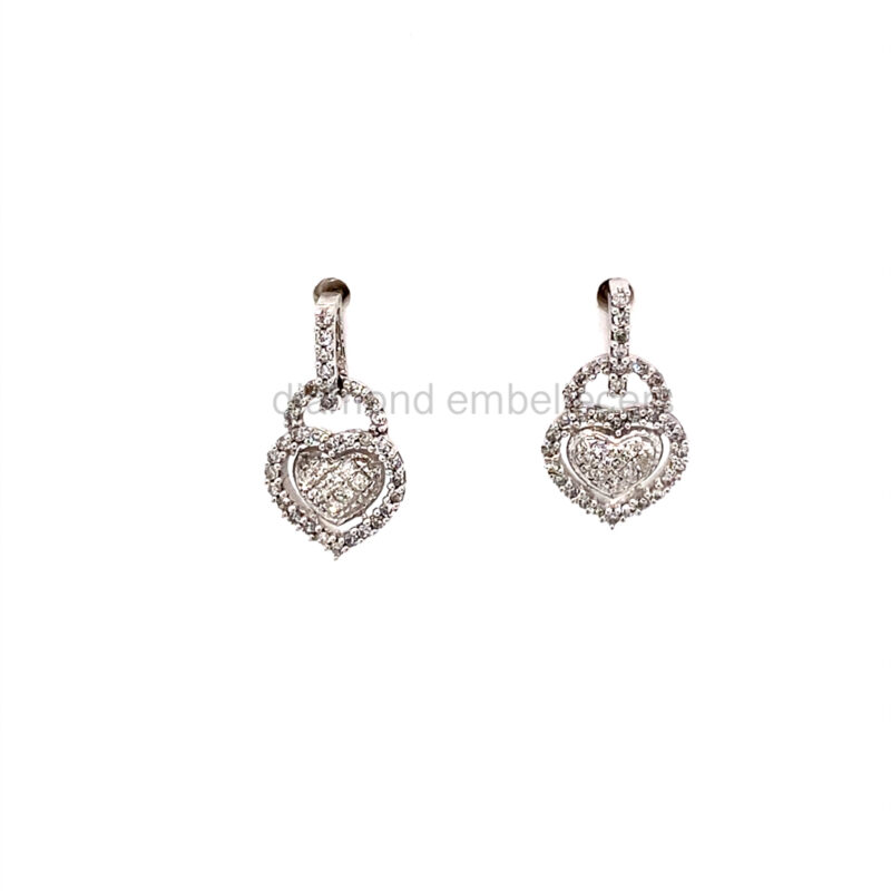 White Gold Diamond Drop Earring