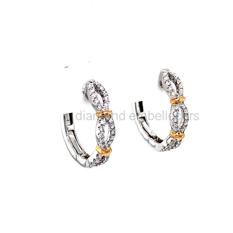 18K White Gold 0.25ct Diamond Hoop Earring