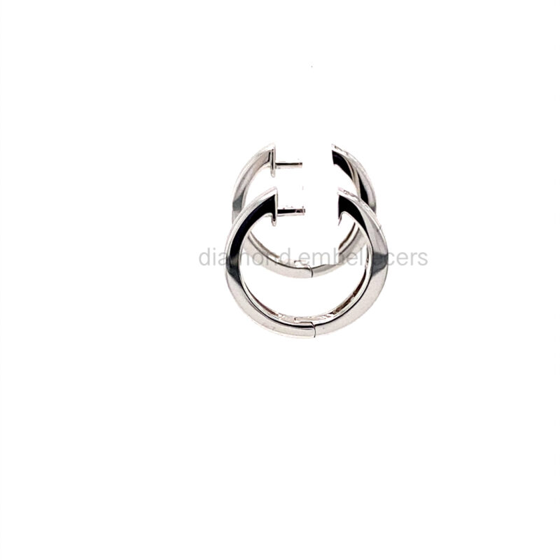 18K White Gold 0.33ct Diamond Hoop Earring