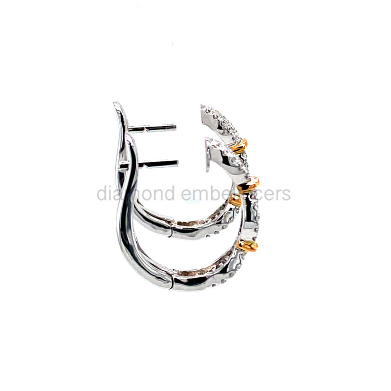 18K White Gold 0.25ct Diamond Hoop Earring