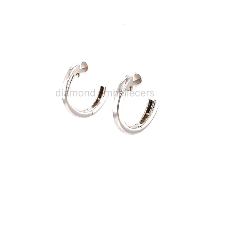 18K White Gold 0.33ct Diamond Hoop Earring