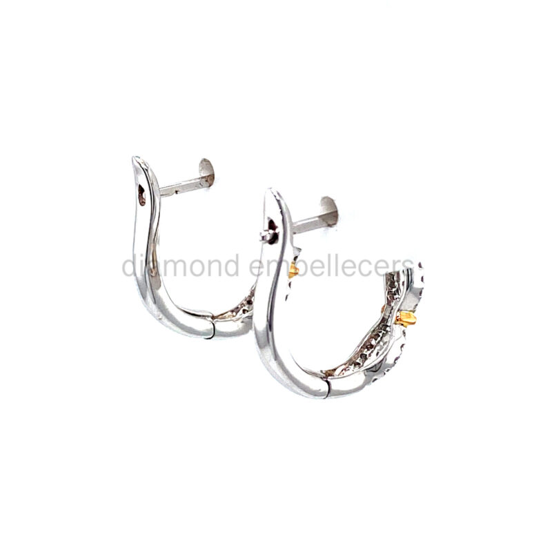 18K White Gold 0.25ct Diamond Hoop Earring