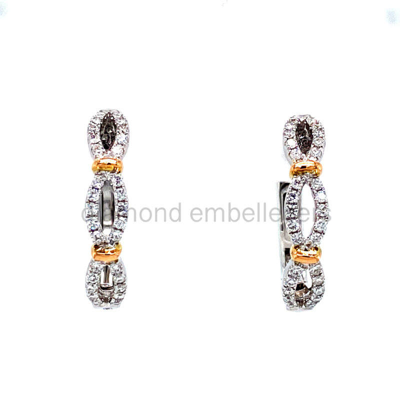 18K White Gold 0.25ct Diamond Hoop Earring