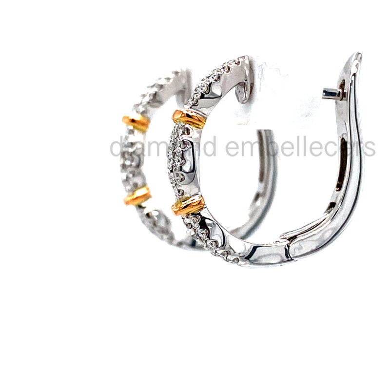 18K White Gold 0.25ct Diamond Hoop Earring