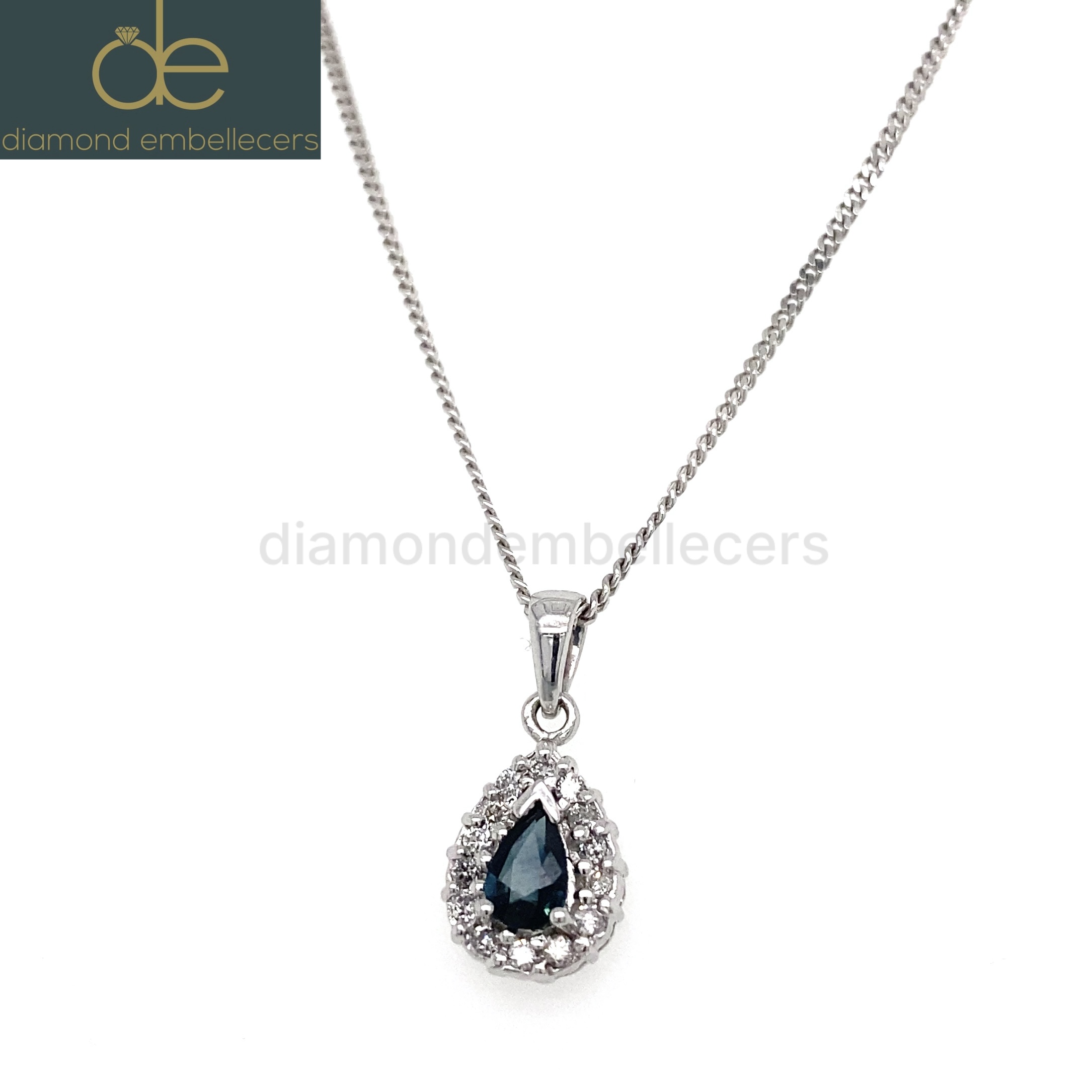 White Gold Diamond Necklace - Image 3