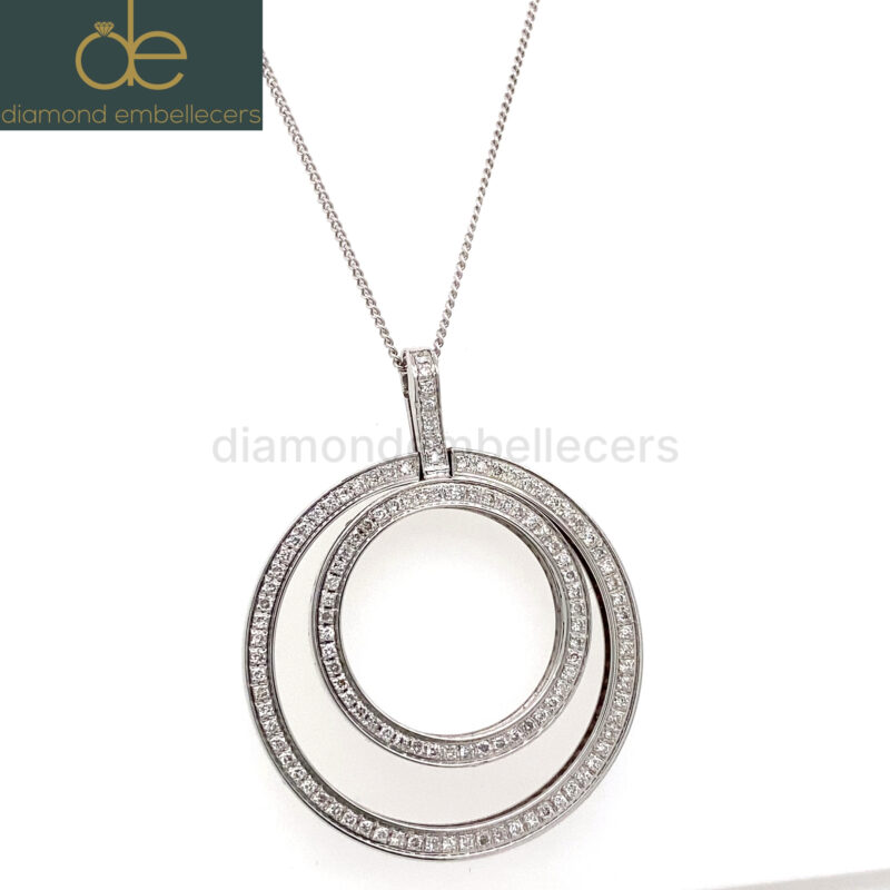 18K White Gold Diamond Necklace