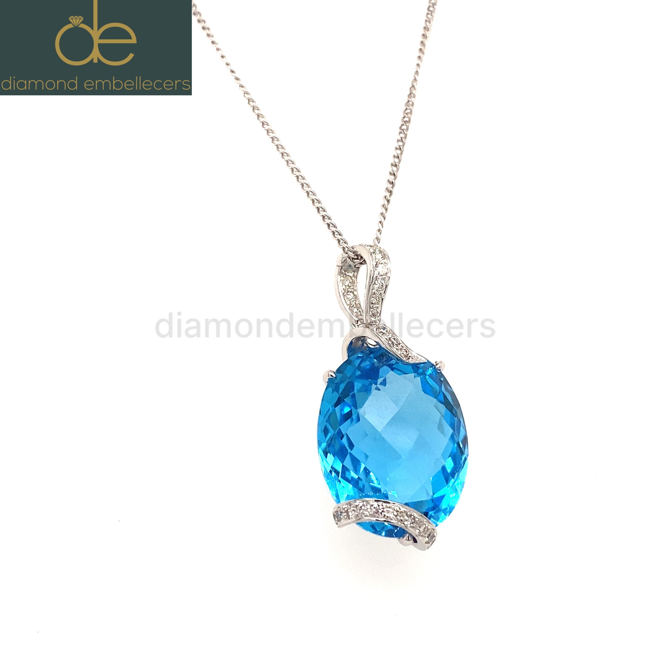 18K White Gold 0.40ct Diamond Necklace - Image 3