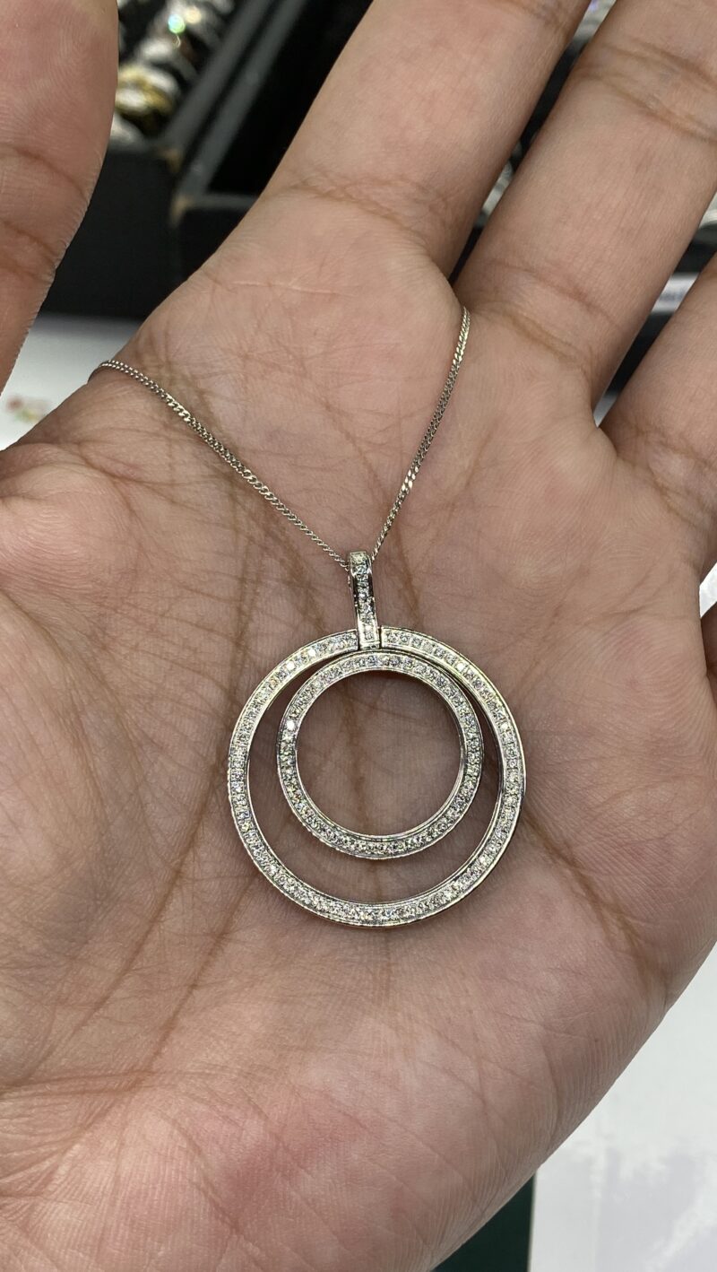 18K White Gold Diamond Necklace