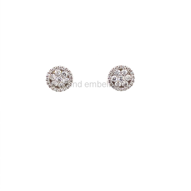 White-Gold-Stud-Earrings