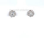 White-Gold-Stud-Earrings