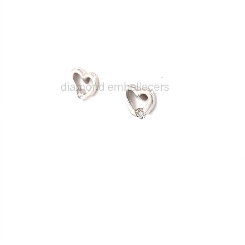 18K White Gold 0.08ct Diamond Stud Earring