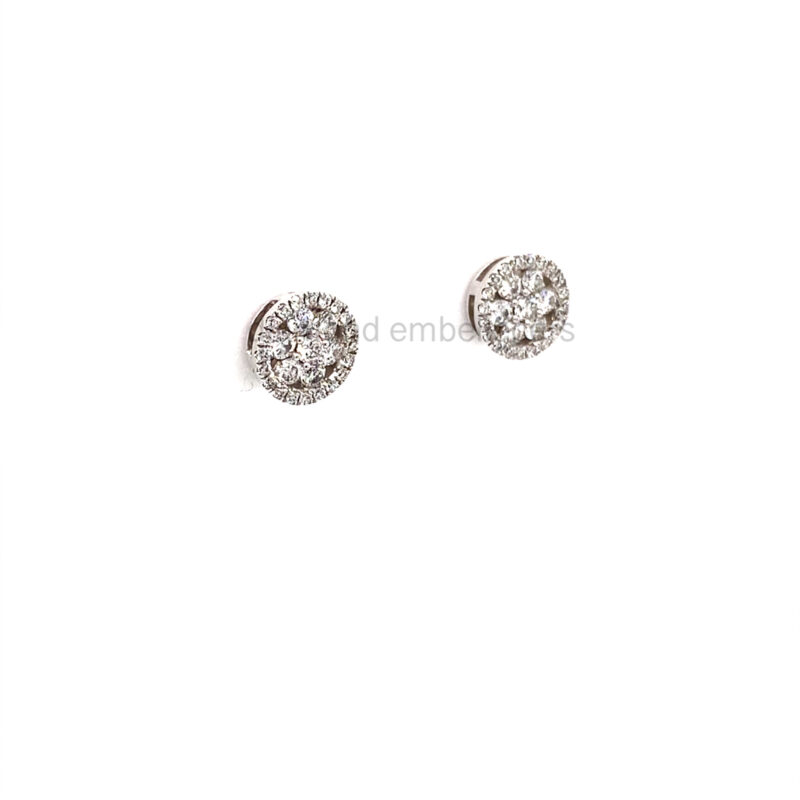 18K White Gold 0.44ct Diamond Stud Earring