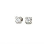 White-Gold-Stud-Earrings