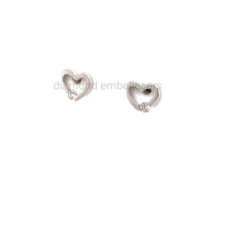 18K White Gold 0.08ct Diamond Stud Earring