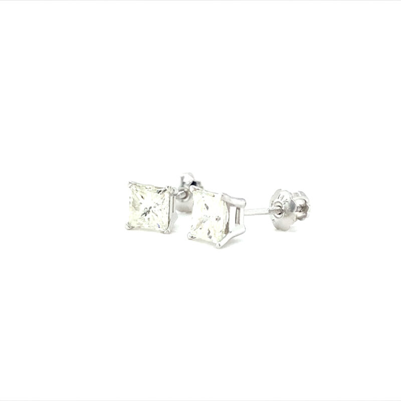 14K White Gold 1.34ct Diamond Stud Earring