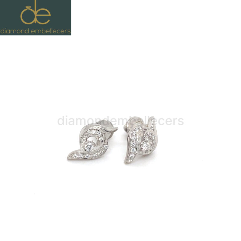 18K White Gold 0.31ct Diamond Stud Earring