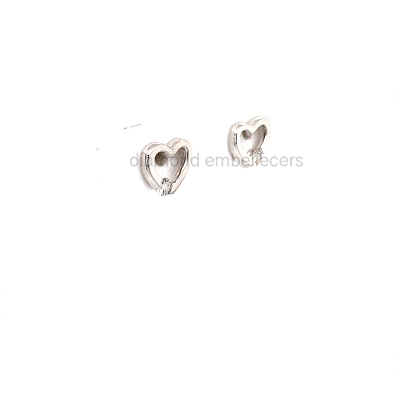 18K White Gold 0.08ct Diamond Stud Earring