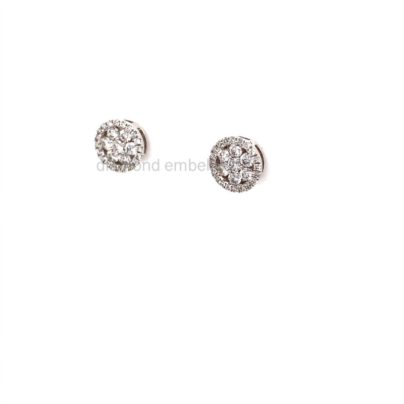 18K White Gold 0.44ct Diamond Stud Earring