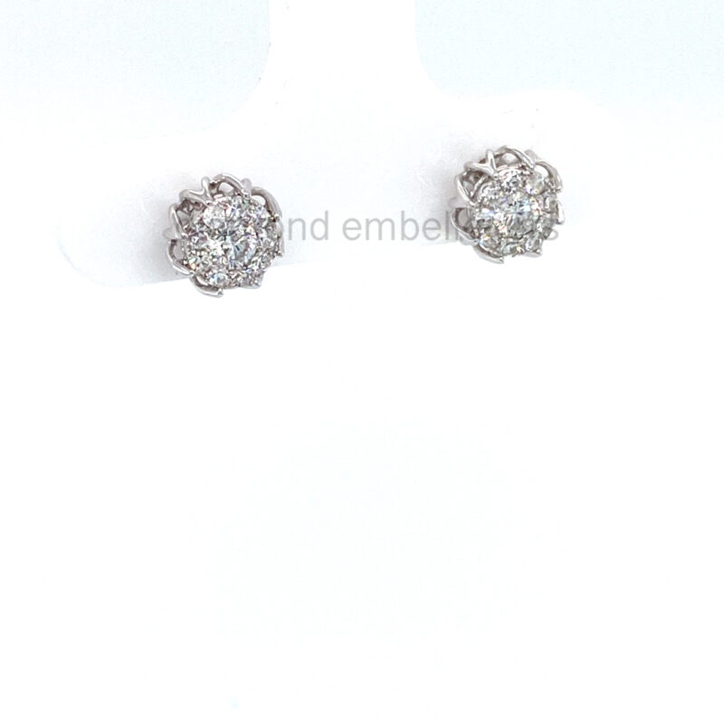 18K White Gold 0.34ct Diamond Stud Earring