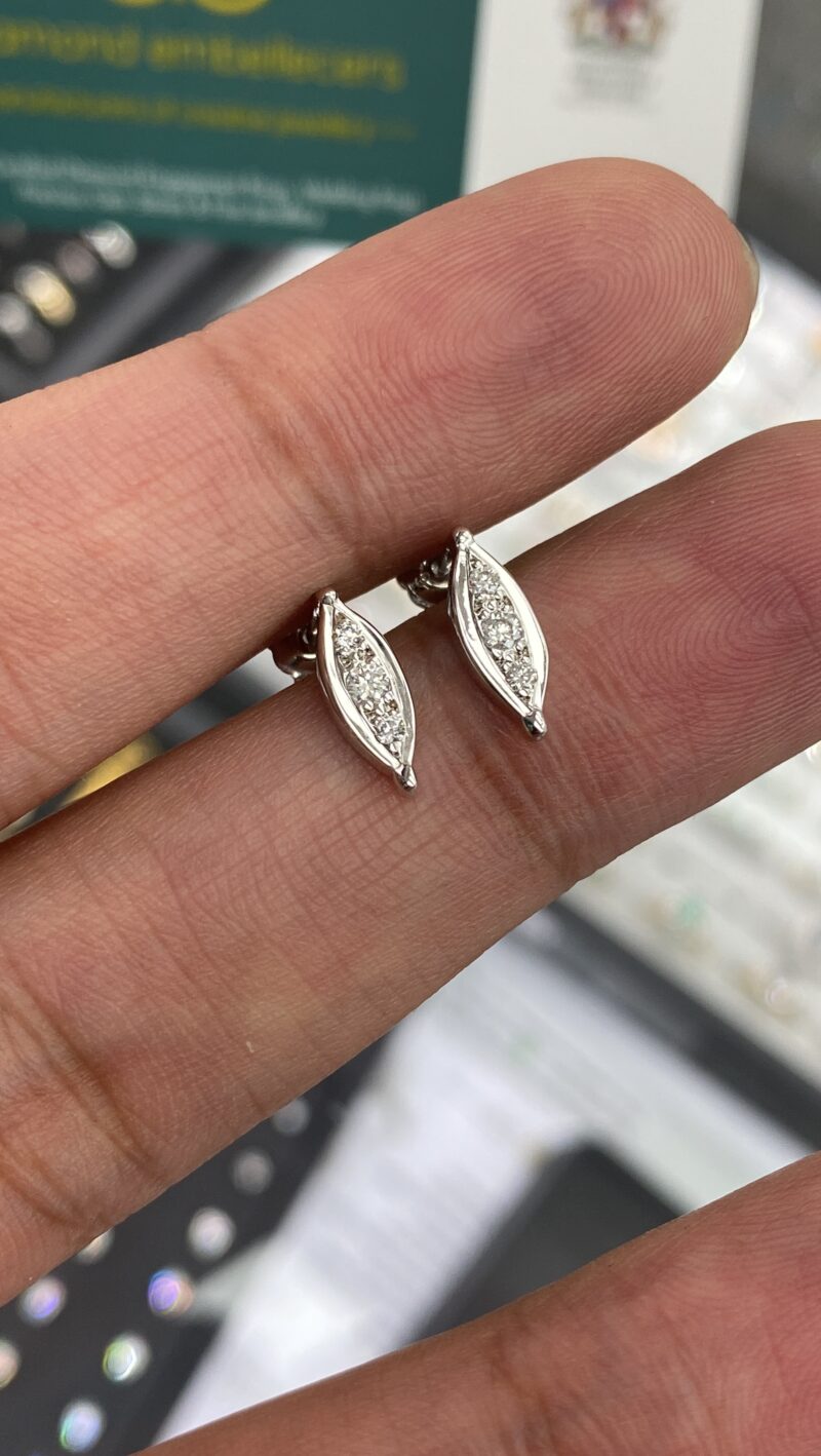 White-Gold-Stud-Earrings