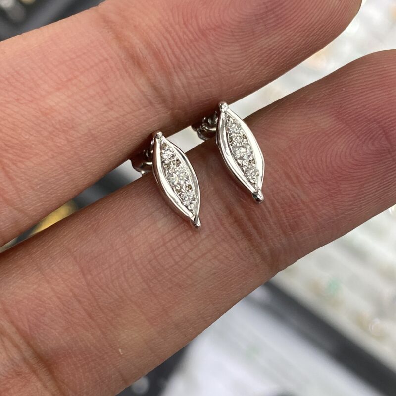 White-Gold-Stud-Earrings