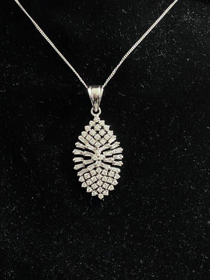 White Gold 1.44ct Natural Diamond Necklace