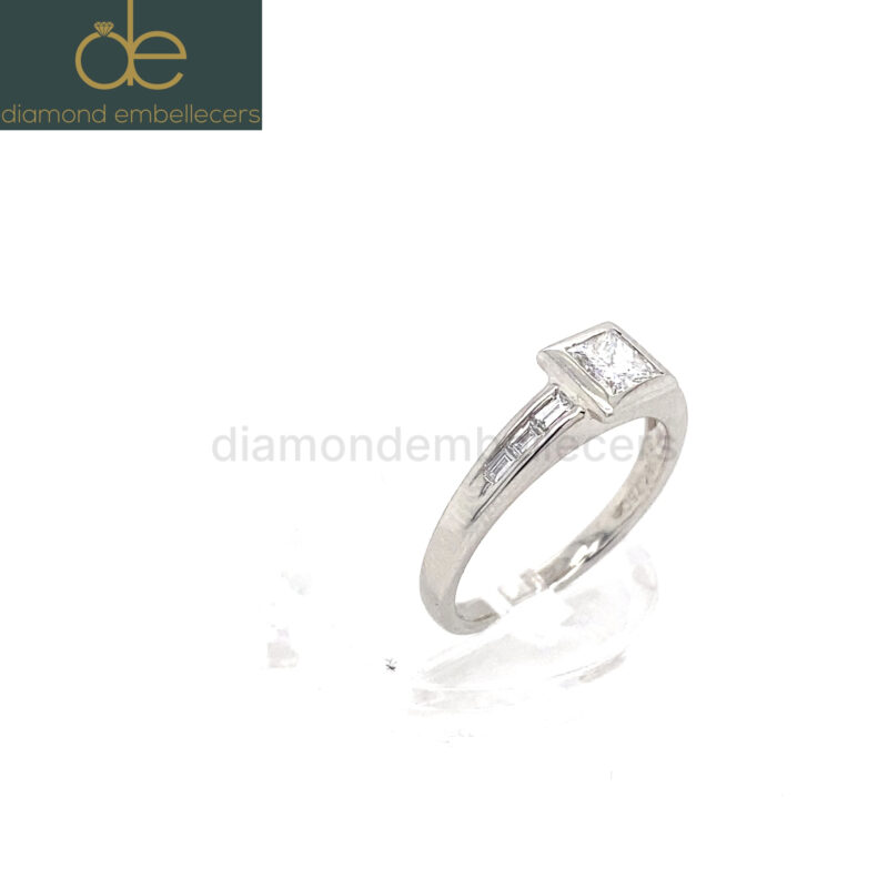 18K White Gold 0.42ct Natural Diamond Ring