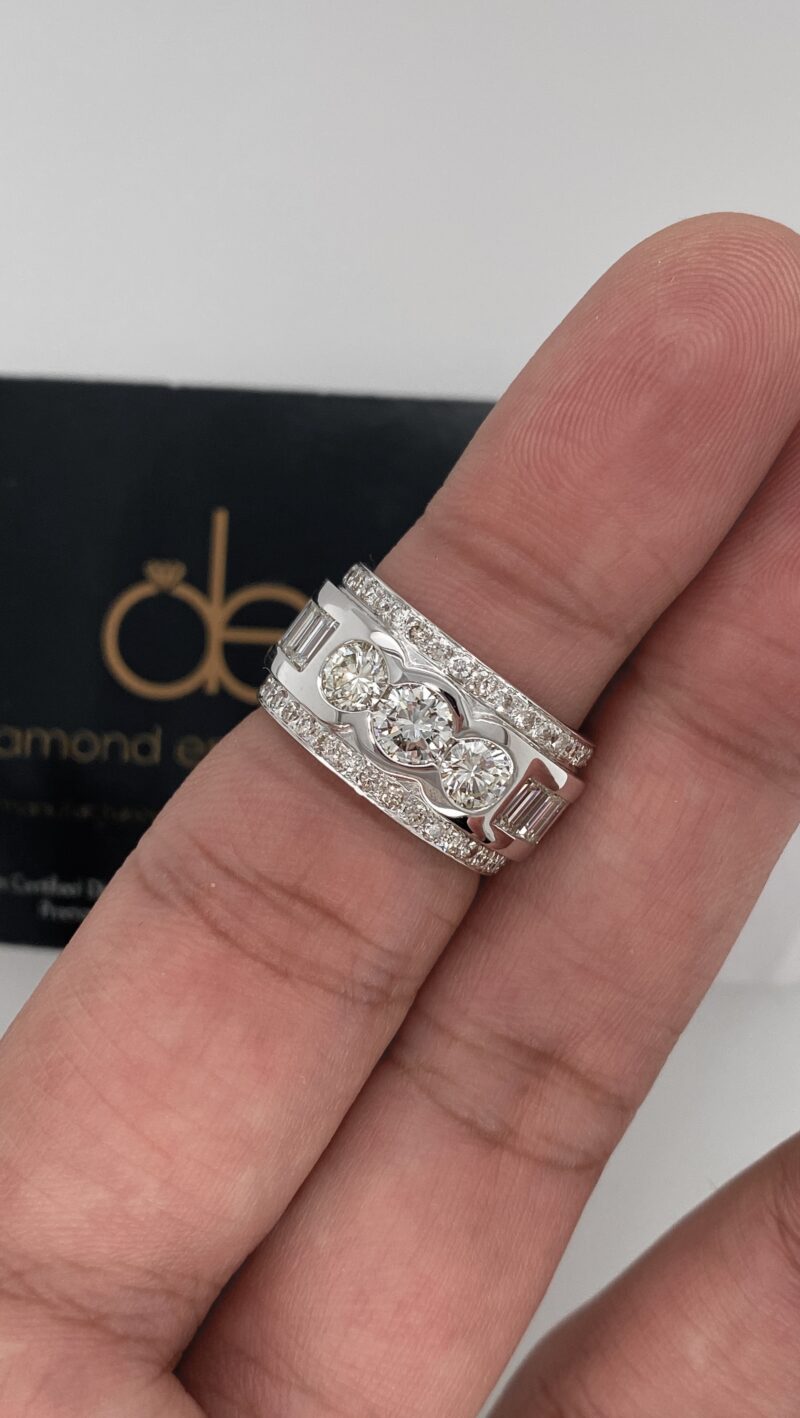 18K White Gold 2.5ct Natural Diamond Ring