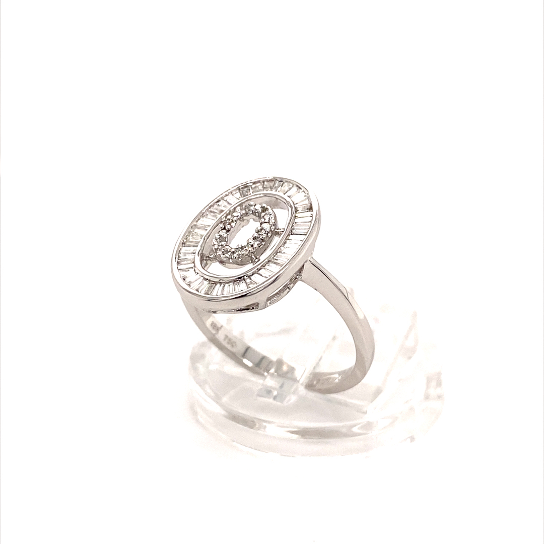 18K White Gold 0.48ct Natural Diamond Ring - Image 2