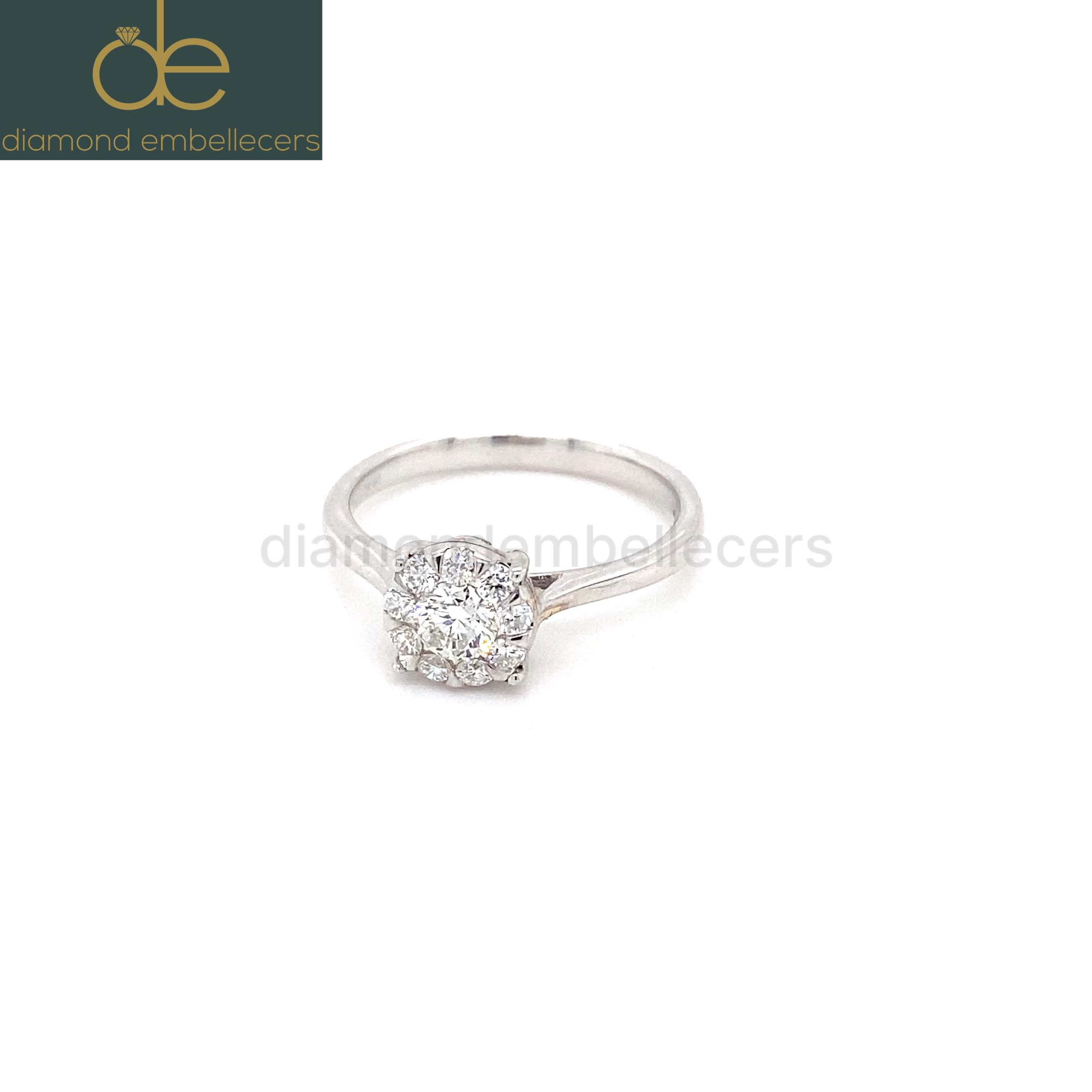 18K White Gold Natural Diamond Ring - Image 3
