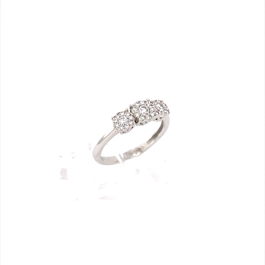 18K White Gold 0.23ct Natural Diamond Ring - Image 4