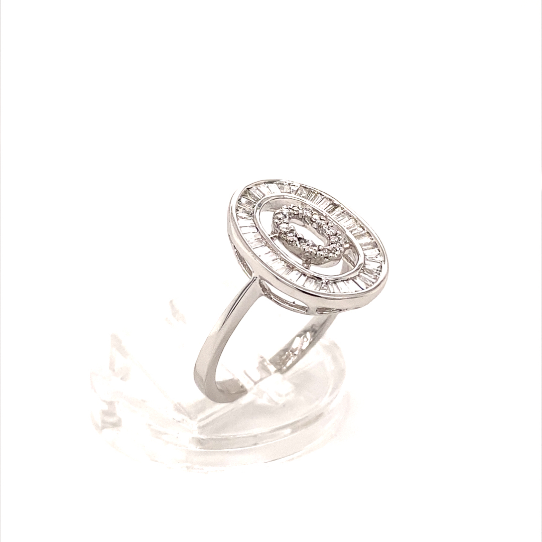 18K White Gold 0.48ct Natural Diamond Ring - Image 3