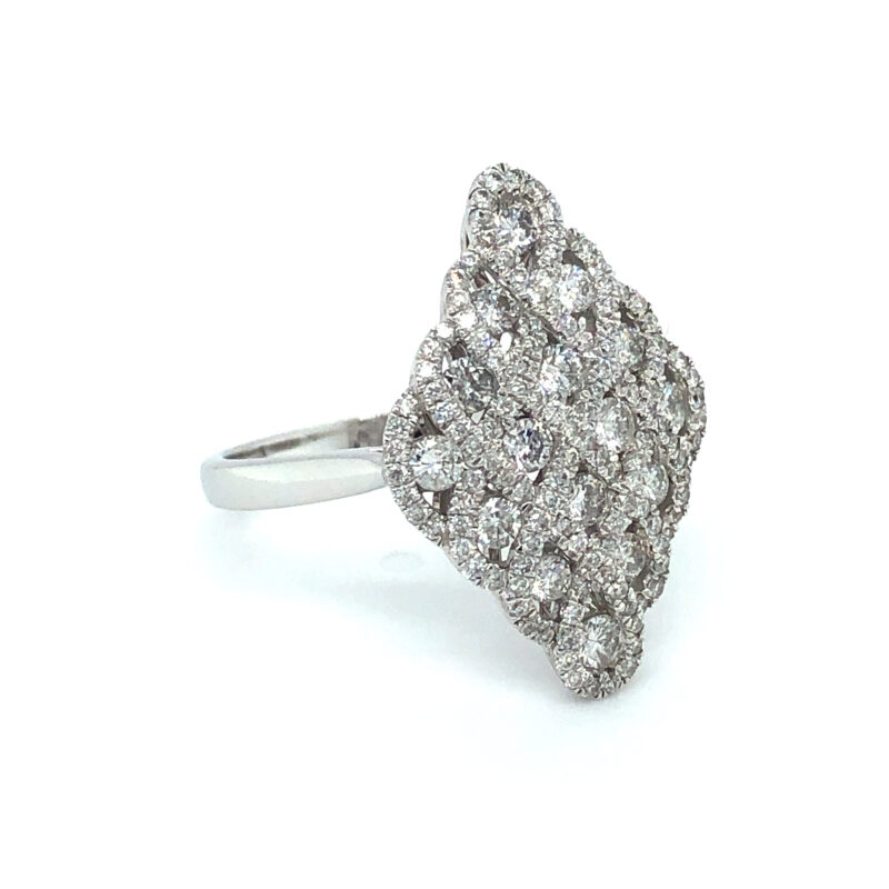 WGI Certified 14K White Gold 1ct Natural Diamond Ring