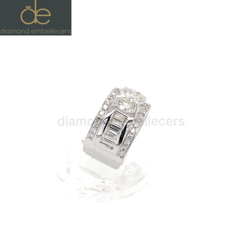 18K White Gold 2.5ct Natural Diamond Ring