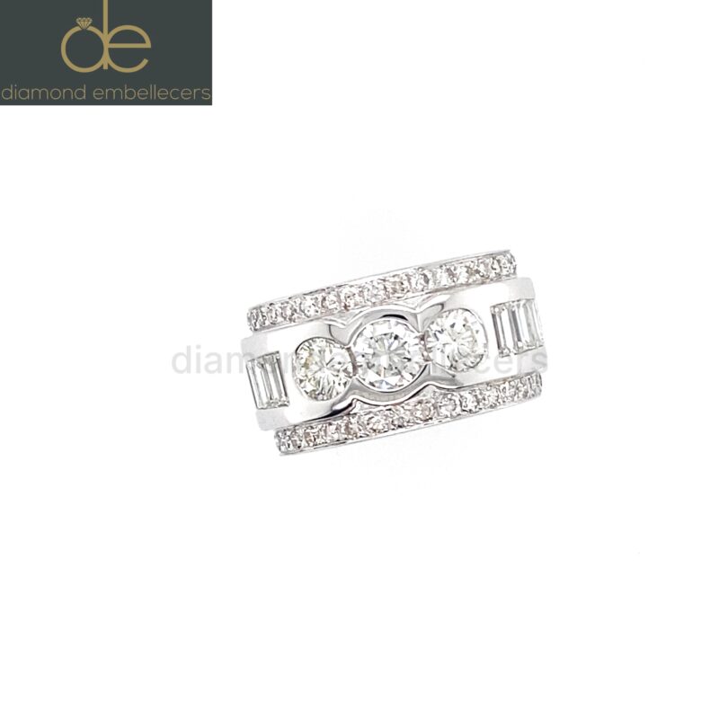 18K White Gold 2.5ct Natural Diamond Ring