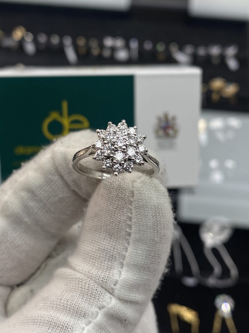 White-Gold-Cluster-Ring